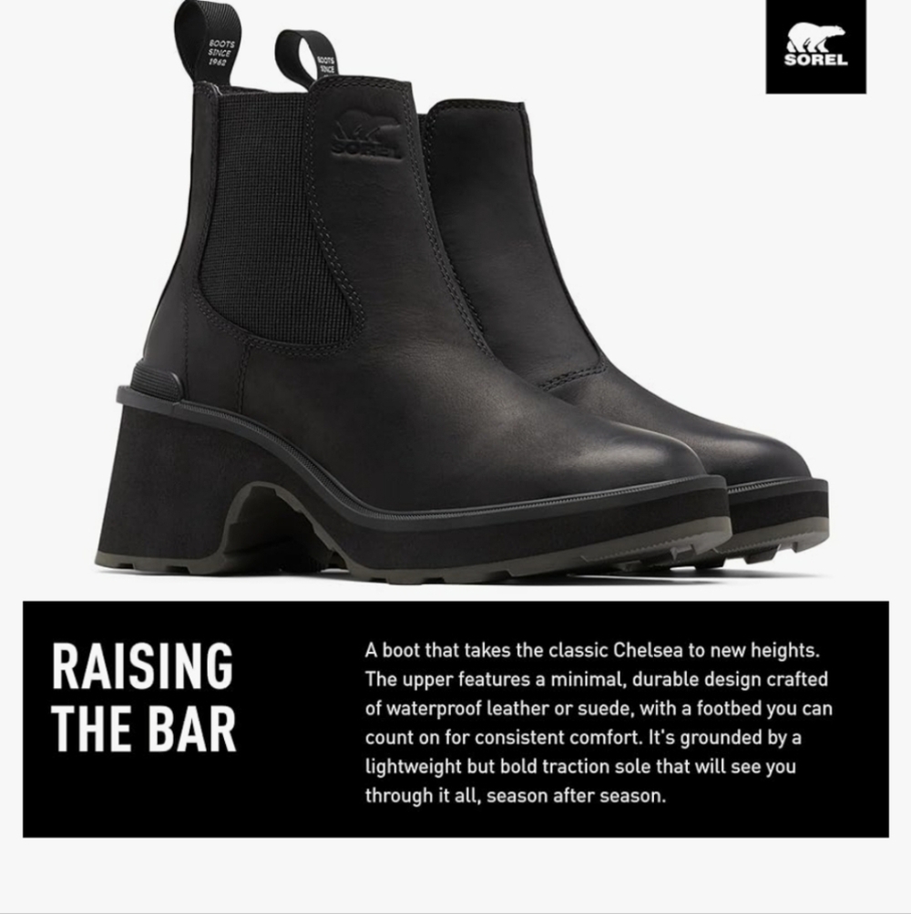 Sorel Black Ankle Boots